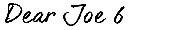 Dear Joe 6 font preview